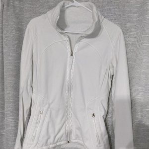 Lululemon women's white fleece zip up size 8